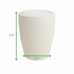 Buy 😀 Mind Reader Bath Trash Can Wastebasket, Ivory 😉 -Mind Reader Sales Store unnamed file 1017