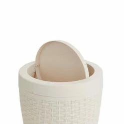 Buy 😀 Mind Reader Bath Trash Can Wastebasket, Ivory 😉 -Mind Reader Sales Store unnamed file 1018