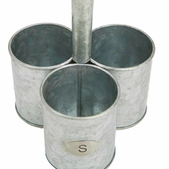 Buy π Mind Reader MindReader 3-Section Round Galvanized Steel Utensil Holder π₯ 6 Buy π Mind Reader MindReader 3-Section Round Galvanized Steel Utensil Holder π₯ - Image 6