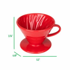 Discount 🥰 Mind Reader Ceramic Drip Pour-Over Coffee Maker W/ Spiral Ridge Walls Red Red 🎁 -Mind Reader Sales Store unnamed file 1155