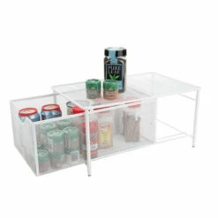 Best Pirce ⭐ Mind Reader Metal Mesh Storage Basket With Sliding Drawer - Silver ✔️ -Mind Reader Sales Store unnamed file 118