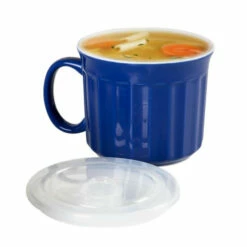 Promo 🔔 Mind Reader Vented Mug Stoneware, Stew Bowl, Microwave Broth Cup Black Black 👍 -Mind Reader Sales Store unnamed file 1190