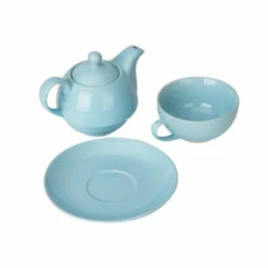 Best Sale 🛒 Mind Reader Duo Ceramic Teapot With Lid, Teacup And Saucer Set Blue Blue ✔️ -Mind Reader Sales Store unnamed file 1217