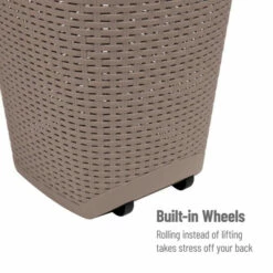 Hot Sale 😀 Mind Reader Rolling Laundry Basket With Cutout Handle Gray Gray 🎉 -Mind Reader Sales Store unnamed file 1245