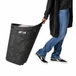 Hot Sale 😀 Mind Reader Rolling Laundry Basket With Cutout Handle Gray Gray 🎉 -Mind Reader Sales Store unnamed file 1248