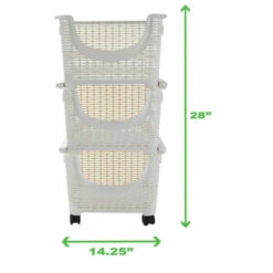 Cheap 👍 Mind Reader 3-Tier Stackable Rolling Storage Bins Set 🌟 -Mind Reader Sales Store unnamed file 1271
