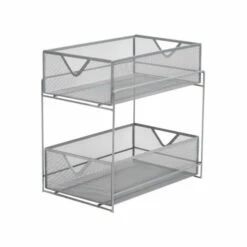 Best Sale ✨ Mind Reader 2-Tier Mesh Sliding Basket Organizer Black 👏 -Mind Reader Sales Store unnamed file 132