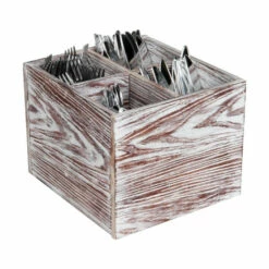 Buy 😀 Mind Reader All-in-One Rustic Tabletop 4-Section Utensil Storage Caddy ✨