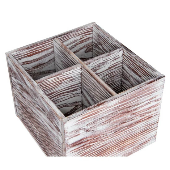 Buy π Mind Reader All-in-One Rustic Tabletop 4-Section Utensil Storage Caddy β¨ 5 Buy π Mind Reader All-in-One Rustic Tabletop 4-Section Utensil Storage Caddy β¨ - Image 5