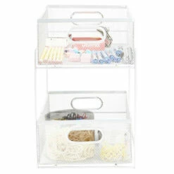 Best Sale ✨ Mind Reader 2-Tier Mesh Sliding Basket Organizer Black 👏 -Mind Reader Sales Store unnamed file 134