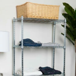 Deals 🔔 Mind Reader Adjustable 4-Tier Industrial Shelving Storage Rack, Silver 😉 -Mind Reader Sales Store unnamed file 151