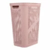 Promo ✨ Mind Reader 60L Perforated Pink Plastic Hamper With Lid 🌟