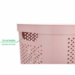 Promo ✨ Mind Reader 60L Perforated Pink Plastic Hamper With Lid 🌟 -Mind Reader Sales Store unnamed file 157