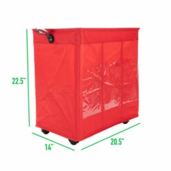 Brand new 🛒 Mind Reader 3-Section Rolling Hamper Red ❤️ -Mind Reader Sales Store unnamed file 201