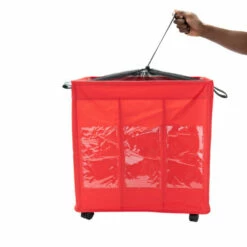Brand new 🛒 Mind Reader 3-Section Rolling Hamper Red ❤️ -Mind Reader Sales Store unnamed file 202
