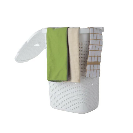 Cheap ❤️ Mind Reader Laundry Basket With Cutout Handles White ✨ 2 Cheap ❤️ Mind Reader Laundry Basket With Cutout Handles White ✨ - Image 2