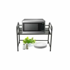 Brand new 🔥 Mind Reader Metal Rack Utility Shelf/Microwave Stand With Hooks 💯