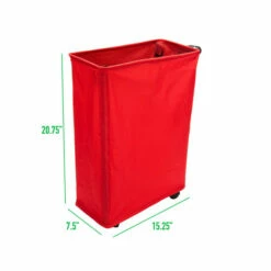 Best Pirce 🔥 Mind Reader Slim Rolling Laundry Hamper With Wheels Red 🎁 -Mind Reader Sales Store unnamed file 279