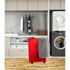 Best Pirce 🔥 Mind Reader Slim Rolling Laundry Hamper With Wheels Red 🎁 -Mind Reader Sales Store unnamed file 280
