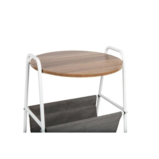 Wholesale ⭐ Mind Reader Round Side Table With Fabric Storage Pocket ✔️ 4 Wholesale ⭐ Mind Reader Round Side Table With Fabric Storage Pocket ✔️ - Image 4