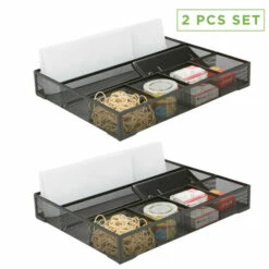 Top 10 ✨ Mind Reader 2-Piece Mesh Deep Drawer Desk Organizer Black ⭐