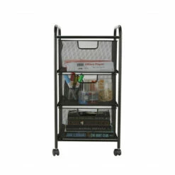 Flash Sale ⭐ Mind Reader 3-Drawer Metal Mesh Rolling Storage Cart 🤩