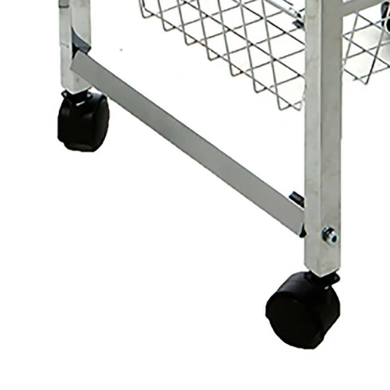 Hot Sale β Mind Reader 4-Tier Wire Basket Cart With Wood Surface - Silver π 5 Hot Sale β Mind Reader 4-Tier Wire Basket Cart With Wood Surface - Silver π - Image 5