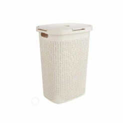 Outlet 👍 Mind Reader 60-Liter Laundry Basket With Cutout Handles Brown 🔔
