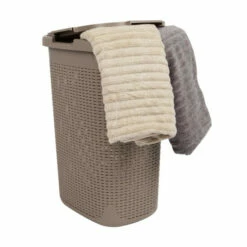 Outlet 👍 Mind Reader 60-Liter Laundry Basket With Cutout Handles Brown 🔔 -Mind Reader Sales Store unnamed file 492
