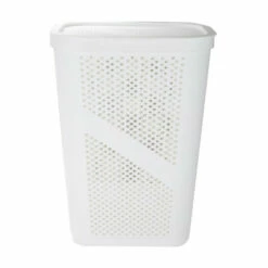 Outlet 🧨 Mind Reader 60-Liter Lightweight Plastic Laundry Hamper - White 🎉 -Mind Reader Sales Store unnamed file 54