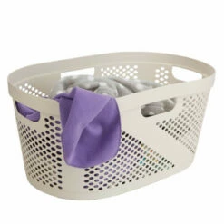 Cheap 👏 Mind Reader 40L Laundry Basket - Ivory ✔️