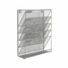 Outlet 👍 Mind Reader Mesh 6-Pocket Vertical Wall Mounted Desk Organizer White 😀
