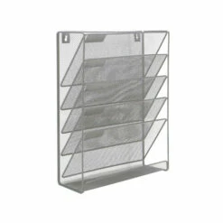Outlet 👍 Mind Reader Mesh 6-Pocket Vertical Wall Mounted Desk Organizer White 😀