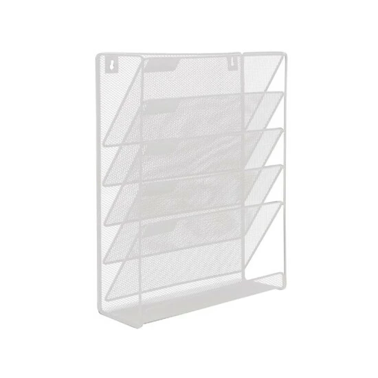 Outlet π Mind Reader Mesh 6-Pocket Vertical Wall Mounted Desk Organizer White π 5 Outlet π Mind Reader Mesh 6-Pocket Vertical Wall Mounted Desk Organizer White π - Image 5