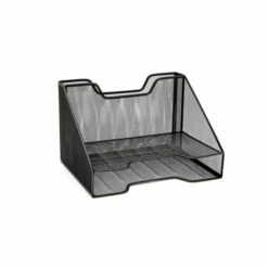 Hot Sale ⭐ Mind Reader 3-Section Mesh File Organizer Tray Black 🧨