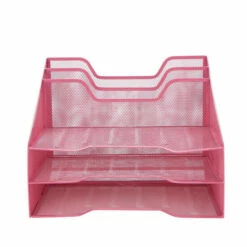 Best Pirce 😍 Mind Reader 5-Tier Mesh Desk Organizer Tray Pink 🥰 -Mind Reader Sales Store unnamed file 596