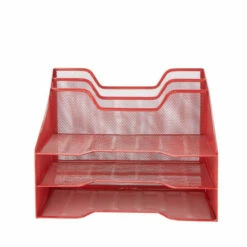 Best Pirce 😍 Mind Reader 5-Tier Mesh Desk Organizer Tray Pink 🥰 -Mind Reader Sales Store unnamed file 597