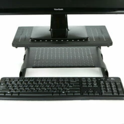 Flash Sale 😉 Mind Reader 2-Tier Ventilated Metal Monitor Stand Riser With Storage 🧨