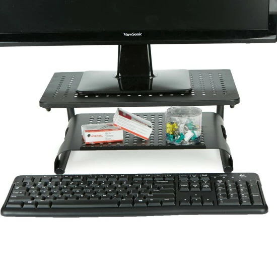 Flash Sale π Mind Reader 2-Tier Ventilated Metal Monitor Stand Riser With Storage 𧨠2 Flash Sale π Mind Reader 2-Tier Ventilated Metal Monitor Stand Riser With Storage 𧨠- Image 2