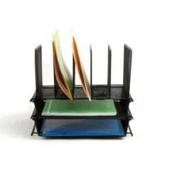 Best Sale 🎉 Mind Reader 7-Compartment Mesh Stacking Sorter - Black ❤️