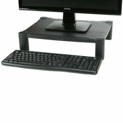 New ✔️ Mind Reader 'Guide ' Adjustable Plastic Monitor/Laptop Stand - Black ✨