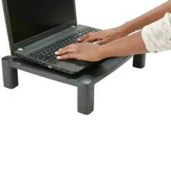 New ✔️ Mind Reader 'Guide ' Adjustable Plastic Monitor/Laptop Stand - Black ✨ -Mind Reader Sales Store unnamed file 716