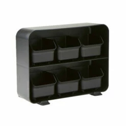 New π Mind Reader 6-Drawer Tea Bag Holder Black Black β