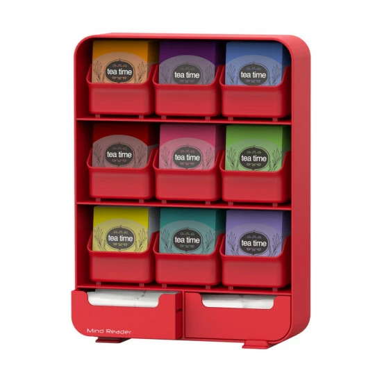 Budget π€© Mind Reader 9-Drawer Tea Bag Holder And Condiment Organizer Red Red π 8 Budget π€© Mind Reader 9-Drawer Tea Bag Holder And Condiment Organizer Red Red π - Image 8