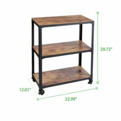 Coupon 🤩 Mind Reader 3-Tier Wood & Metal All-Purpose Utility Cart - Black/Brown ❤️ -Mind Reader Sales Store unnamed file 775