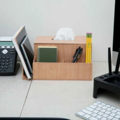 Buy ✨ Mind Reader 4-Compartment Desktop Tissue Box & Cell Phone Organizer 🎉 -Mind Reader Sales Store unnamed file 836
