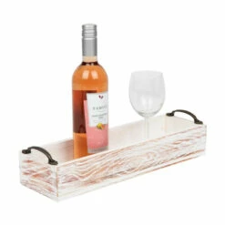 Cheapest 🧨 Mind Reader 16" Wooden Rectangular Serving Tray With Handles 👏