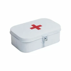 Promo 😀 Mind Reader Steel Vintage First Aid Storage Box With Buckle Clasp Red ✔️ -Mind Reader Sales Store unnamed file 865