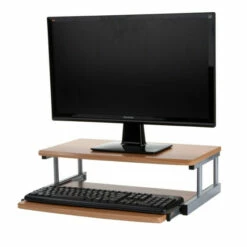 Cheapest 🥰 Mind Reader 2-Tier Bamboo Monitor Stand Riser W/ Sliding Drawer, Brown 🥰