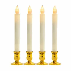 Top 10 👏 Mind Reader Flameless Taper Candle 4-Pack, White 🥰